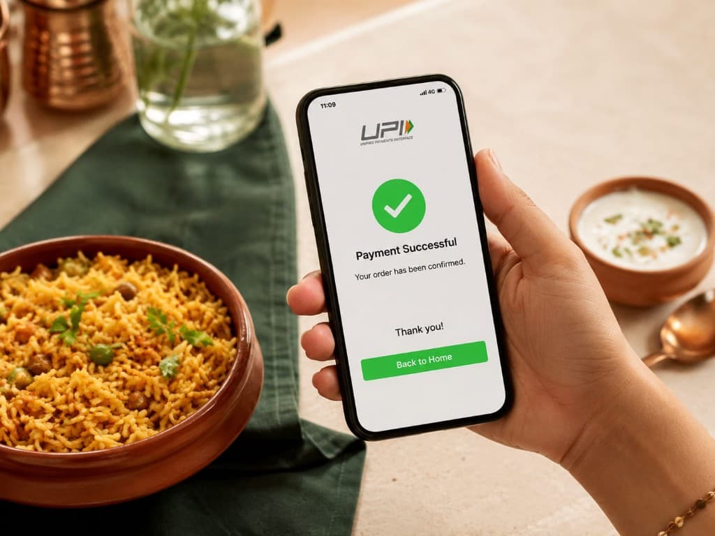UPI payment successful — order confirmed